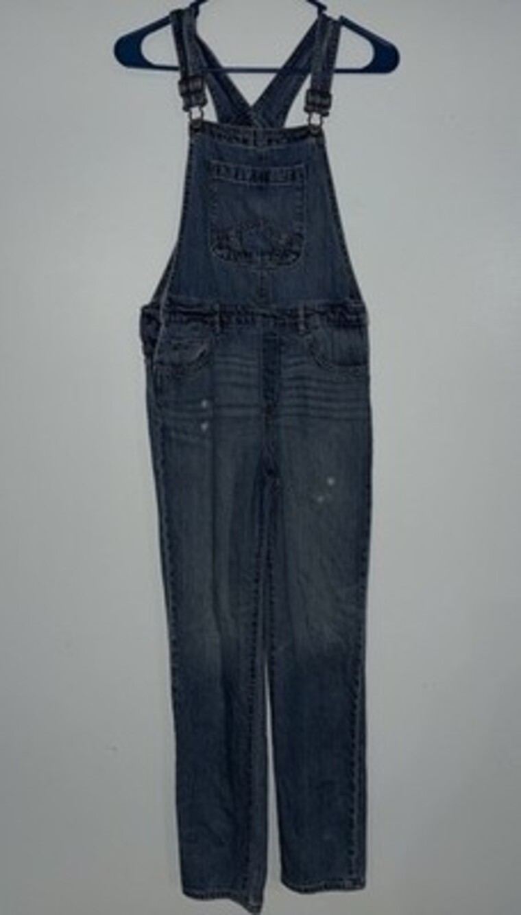 GAP Kids Girls Denim Overalls Size XL Light Wash 100% Cotton